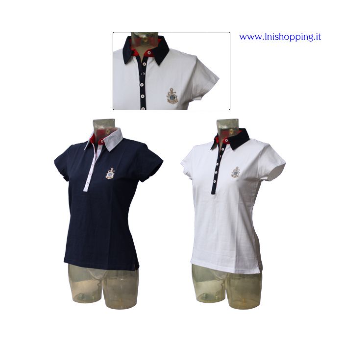 Polo donna discount maniche corte